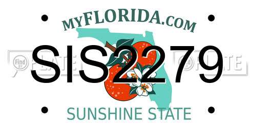 SIS2279 Florida License Plate