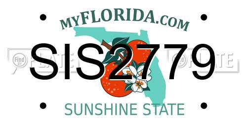 SIS2779 Florida License Plate