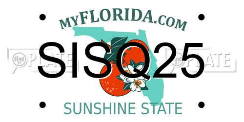 SISQ25 Florida License Plate