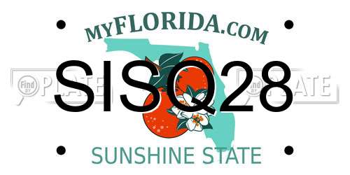 SISQ28 Florida License Plate