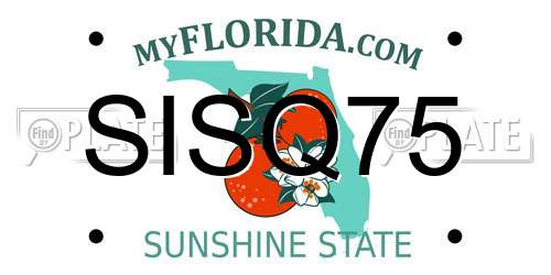 SISQ75 Florida License Plate