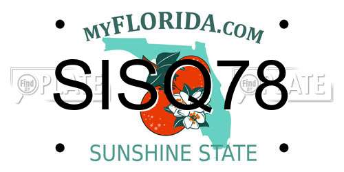 SISQ78 Florida License Plate