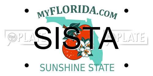 SISTA Florida License Plate