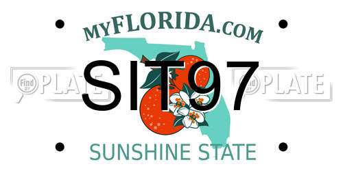 SIT97 Florida License Plate