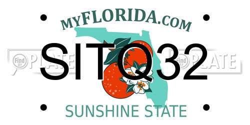 SITQ32 Florida License Plate