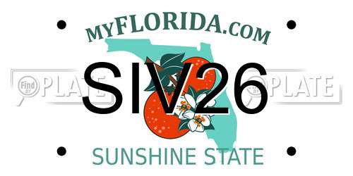 SIV26 Florida License Plate