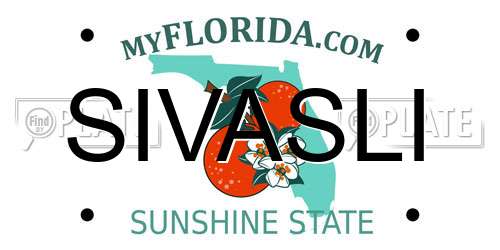SIVASLI Florida License Plate
