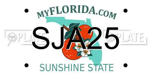 SJA25 Florida License Plate