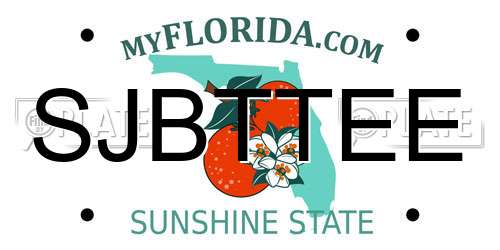 SJBTTEE Florida License Plate