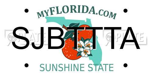 SJBTTTA Florida License Plate