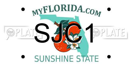 SJC1 Florida License Plate