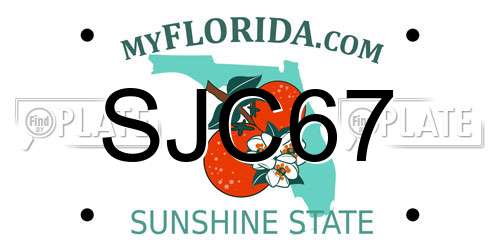 SJC67 Florida License Plate