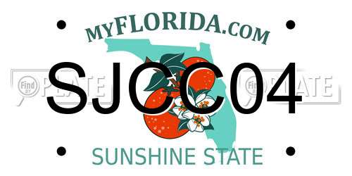 SJCC04 Florida License Plate