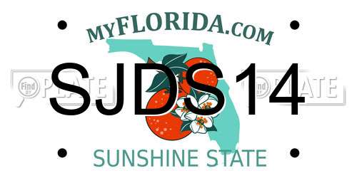 SJDS14 Florida License Plate