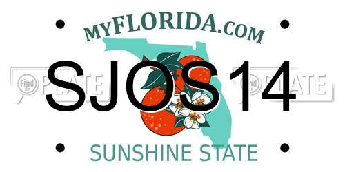 SJOS14 Florida License Plate