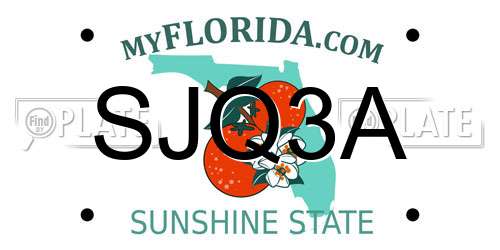 SJQ3A Florida License Plate