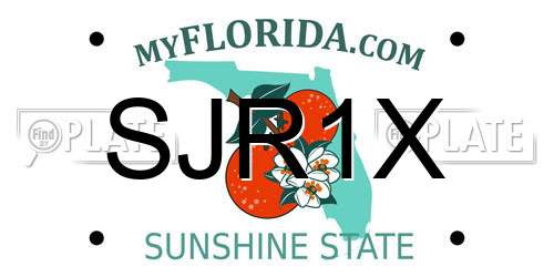 SJR1X Florida License Plate