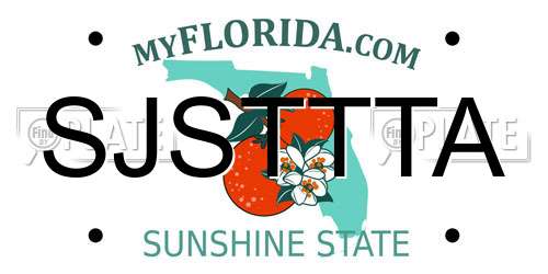SJSTTTA Florida License Plate