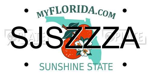 SJSZZZA Florida License Plate