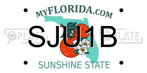 SJU1B Florida License Plate