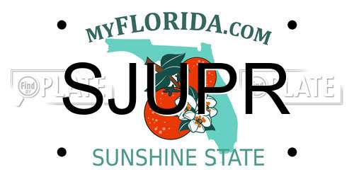SJUPR Florida License Plate