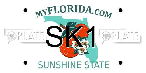 SK1 Florida License Plate