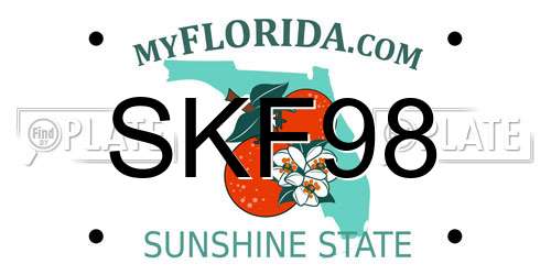 SKF98 Florida License Plate