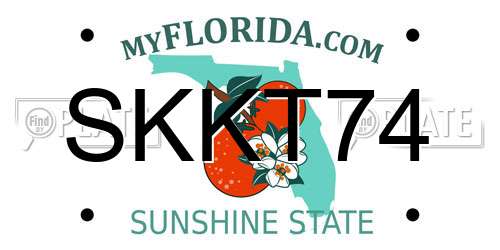 SKKT74 Florida License Plate