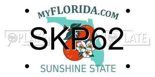 SKP62 Florida License Plate