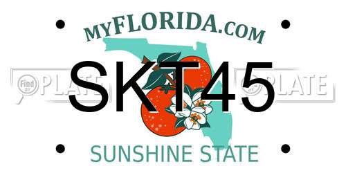 SKT45 Florida License Plate