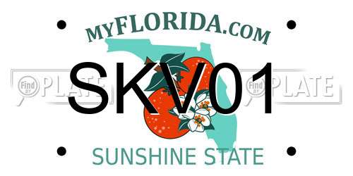 SKV01 Florida License Plate
