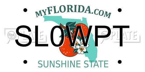 SL0WPT Florida License Plate