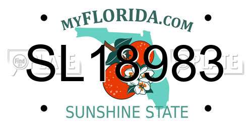 SL18983 Florida License Plate