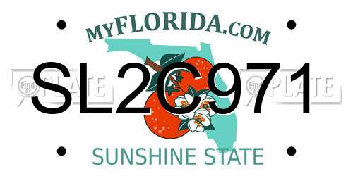 SL2C971 Florida License Plate