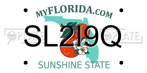 SL2I9Q Florida License Plate