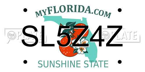 SL5Z4Z Florida License Plate