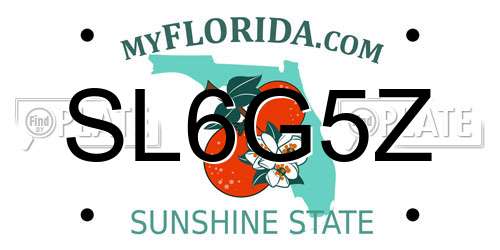 SL6G5Z Florida License Plate