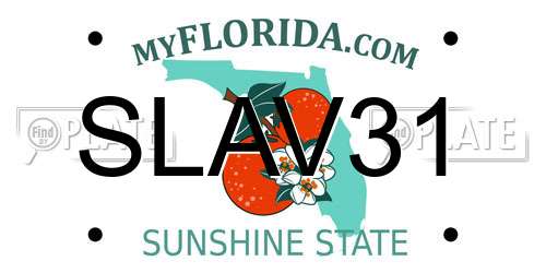 SLAV31 Florida License Plate