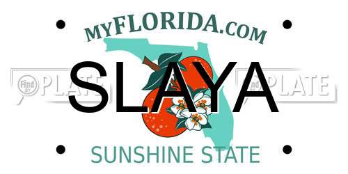 SLAYA Florida License Plate