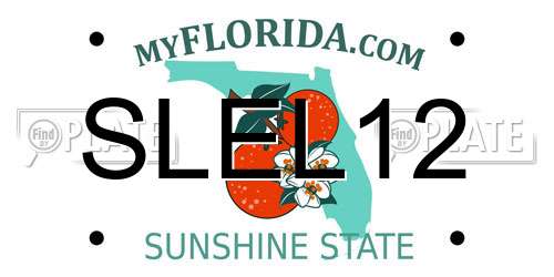 SLEL12 Florida License Plate