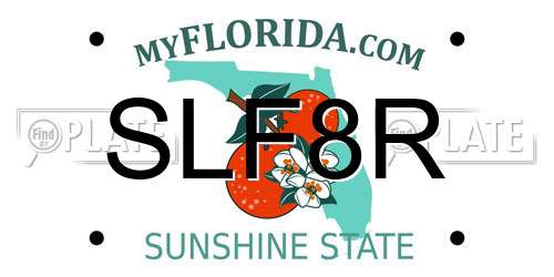 SLF8R Florida License Plate