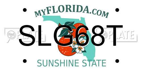 SLG68T Florida License Plate