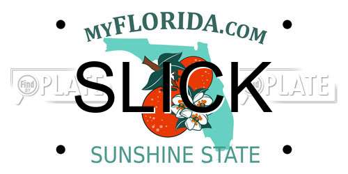SLICK Florida License Plate