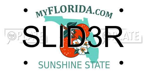 SLID3R Florida License Plate