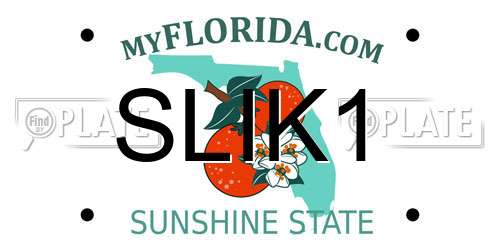 SLIK1 Florida License Plate