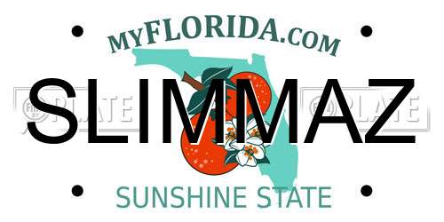 SLIMMAZ Florida License Plate