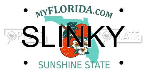 SLINKY Florida License Plate