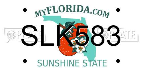 SLK583 Florida License Plate
