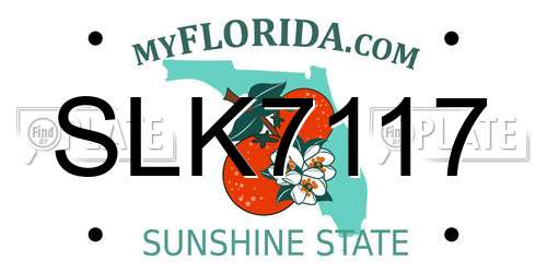 SLK7117 Florida License Plate