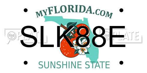 SLK88E Florida License Plate